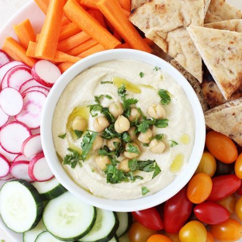 Dreamy restaurant-style hummus! Perfectly smooth, creamy and easy to make! Great for snacking or parties!