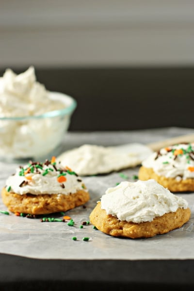 Soft Pumpkin Cookies With Maple Frosting Cook Nourish Bliss