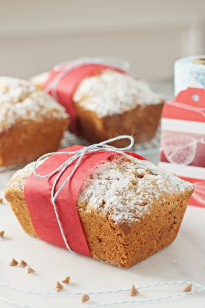 Several Eggnog Loaves on a marble surface.