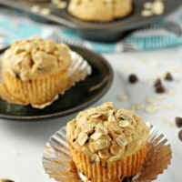Peanut Butter Oatmeal Chocolate Chip Muffins