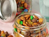 Homemade trail mix with chocolate and nuts