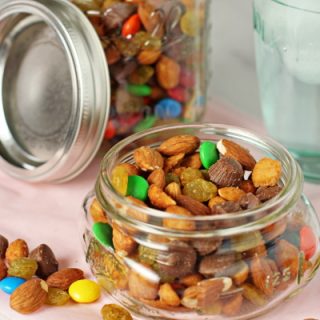 Homemade trail mix with chocolate and nuts