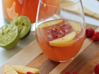 Peach and Raspberry Sangria | Cookie Monster Cooking