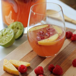 Peach and Raspberry Sangria | Cookie Monster Cooking