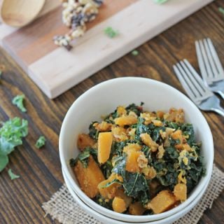 Mustardy Kale and Butternut Squash | Cookie Monster Cooking