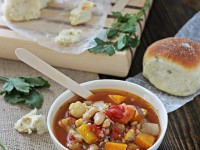 Roasted Vegetable Soup with Couscous | Cookie Monster Cooking