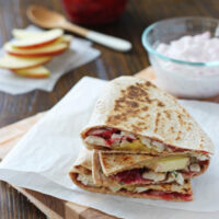 Turkey, Cranberry and Apple Quesadillas | Cookie Monster Cooking