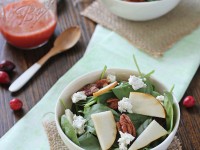 Spinach Salad with Fresh Cranberry Vinaigrette | Cookie Monster Cooking