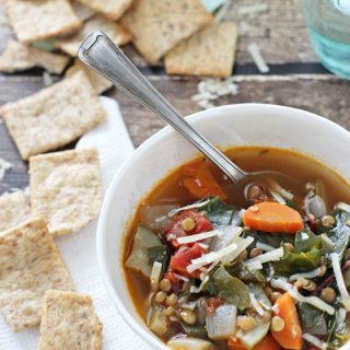 Chard and Lentil Vegetable Soup | cookiemonstercooking.com