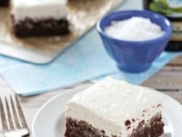 Chocolate Stout Brownies with Irish Cream Frosting | cookiemonstercooking.com