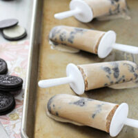 Coffee Coconut Milk Cookies & Cream Popsicles | cookiemonstercooking.com