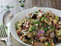 Mediterranean Chickpea and Lentil Salad | cookiemonstercooking.com
