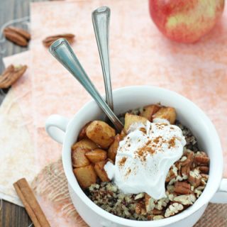 Apple Cinnamon Quinoa Breakfast Bowl | cookiemonstercooking.com
