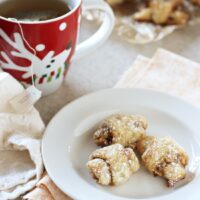 Brown sugar walnut rugelach! These buttery, slightly sweet cookies are irresistible. A special family recipe that is made with sour cream instead of cream cheese!