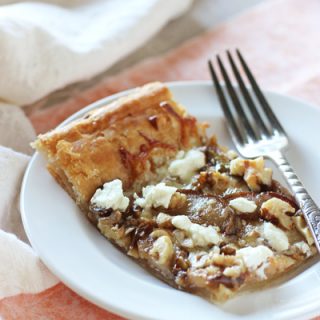 Pear, Walnut and Goat Cheese Tart | cookiemonstercooking.com