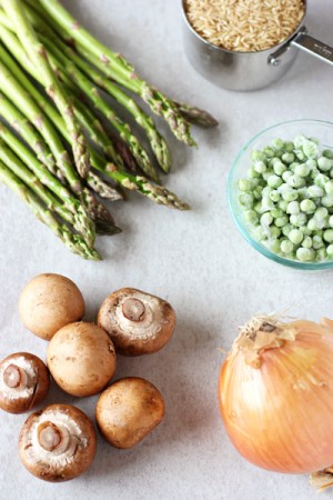 Skillet Spring Vegetable Brown Rice Casserole - Cook Nourish Bliss