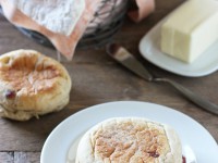 Recipe for homemade cranberry walnut english muffins. Make this store-bought holiday staple at home! With whole wheat flour, dried cranberries and walnuts!
