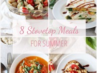 Easy and delicious stovetop meals for summer! No heating up the house with your oven! From fresh corn fritters to an avocado BLT to summer pasta!