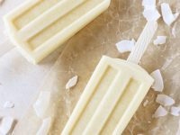 Simple and healthy creamy mango coconut ice pops! With just five ingredients, including fresh mango and coconut cream! Vegan & gluten free!