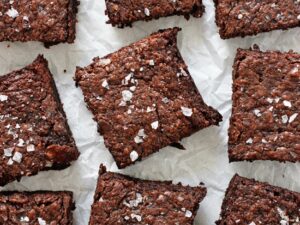 These simple, homemade dairy free brownies are fudgy, chewy and completely irresistible! Packed with almond flour, tahini and three kinds of chocolate, they are excellent for any occasion! Dairy and gluten free!