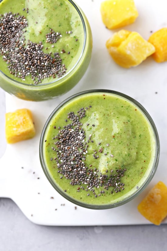 Dairy Free Mango Smoothie (No Banana) - Cook Nourish Bliss