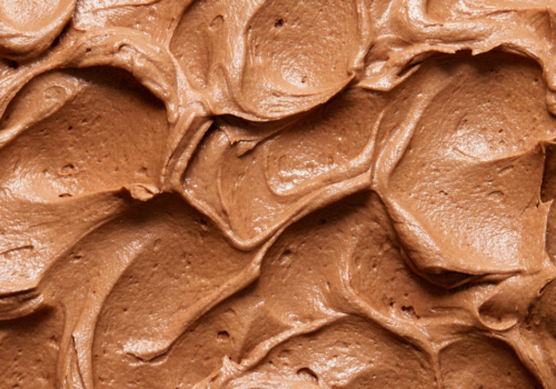 Swoops of dairy free chocolate buttercream frosting.